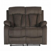Two Piece Indoor Brown Microsuede Five Person Seating Set Two Piece Indoor Brown Microsuede Five Person Seating Set