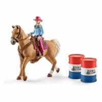 Schleich Barrel Racing with Cowgirl Playset