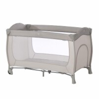 hauck Sleep N Play Go Plus Foldable Travel Bed and Playpen with Mattress, Beige Perspective: Main