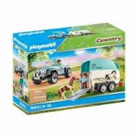 Playmobil Car with Pony Trailer Building Set