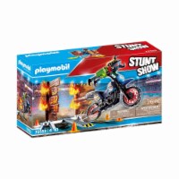 Playmobil® Stunt Show Motocross with Fiery Wall Playset