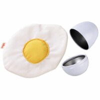 HABA Biofino Soft Fabric Fried Egg in Metal Shell Washable Plush Play Food