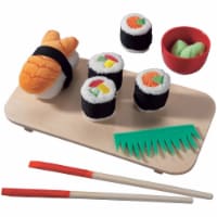 HABA Biofino Sushi Soft Play Food 10 Piece Set with Serving Board and Chopsticks