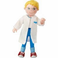 HABA Little Friends Veterinarian Andreas 4.5  Dollhouse Toy Figure with Removable Lab Coat