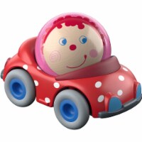 HABA Kullerbu Pauline's Convertible Ball Car - Red Polka Dot Vehicle with Ball
