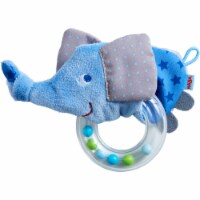 Elephant Fabric Clutching Toy with Removable Plastic Teething Ring