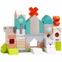 HABA Dog and Cat Building Blocks - 31 Piece Wood Stacking Toy (Made in Germany)