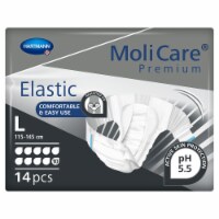 MoliCare Premium Elastic 10D Adult Incontinence Brief L Heavy Absorbency 165673, 14 Ct