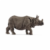 Schleich Action Figure Indian Rhinoceros Animal Figurine Age 8+ Brown Perspective: Main