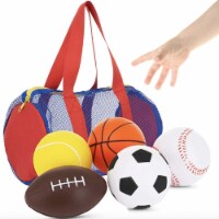 Neliblu  Sports Balls for Kids  Set - 5 Foam Toys + FREE Bag