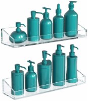 Vdomus Transparent Acrylic Bathroom Shelves, Wall Mounted, No Drilling