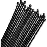 Bolt Dropper 12  Black Zip Cable Ties (100 Pack), 120lbs Tensile Strength