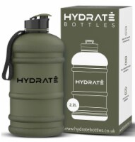 Half Gallon Water Bottle - BPA Free, Flip Cap, Gym Bottle, Extra Strong, Matte Camo (74oz)