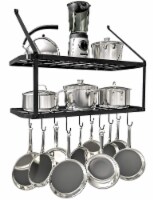 Vdomus Black 2-Tier Pot & Pan Rack Hanger for Kitchen Storage