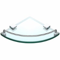 Vdomus 2 Pack Acrylic Bathroom Shelves, No Drilling Adhesive Floating Shower  Corner Shelf, 10 x 10 x 1.3 inches - Baker's