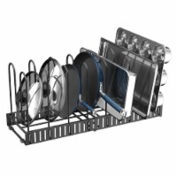GeekDigg Pot Organizer Rack Black, 8+ Pans/Pots/Lids Holder Cabinet Pantry