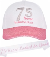 MEANT2TOBE - Meant2Be 75th Birthday Gifts for Men, Black Hat & Sash