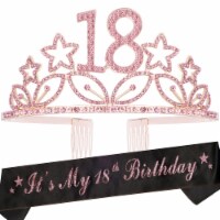 18th Birthday Gifts for Women: Glitter Sash + Tiara Set, Fabulous Party!