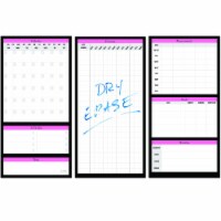 Alpine Choice Dry Erase Pink Workout Planner, Fitness Calendar, Exercises, Goals & Notes