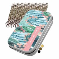 HAWWWY Premium 300Pcs Brown Bobby Pins+Cute Case for Buns, Kids, Girls & Women