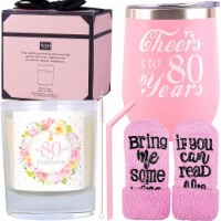 MEANT2TOBE Pink 80th Birthday Gifts for Women, Decorations & Ideas
