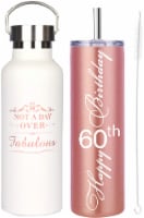 MEANT2TOBE 60th Birthday Gifts White/Rose Gold for Women, Decorations, Tumbler & Ideas