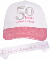 50th Birthday Gifts for Women: Sash, Hat, Decorations, Party Cap