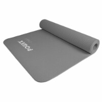POWRX Yoga Mat TPE with Bag | Cool Grey | Exercise mat for workout | Non-slip large yoga mat