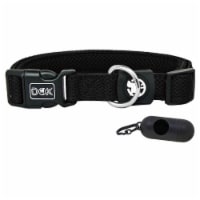 DDOXX Airmesh Dog Collar - Strong and Adjustable Collars Dogs - M (Black)