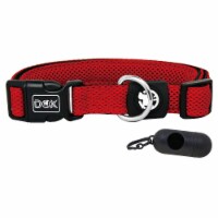 DDOXX Airmesh Dog Collar - Strong and Adjustable Collars Dogs - M (Red)