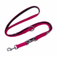 DDOXX Airmesh Dog Leash - 6.6 ft, 3-Way Adjustable Leash Dogs - XS (Pink)