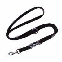 DDOXX Airmesh Dog Leash - 6.6 ft, 3-Way Adjustable Leash Dogs - M (Black)
