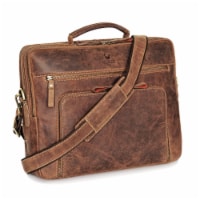 DONBOLSO Large Vintage Brown Laptop Bag San Francisco 15.6 Inch