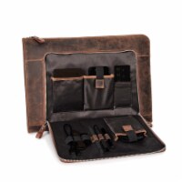 DONBOLSO Vintage Brown Laptop Sleeve London I 13.3-14  Genuine Leather Notebook Briefcase