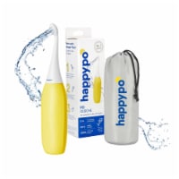 HappyPo Butt Shower Yellow, 1 Count (Pack of 1) l Portable Bidet w/ Travel Bag