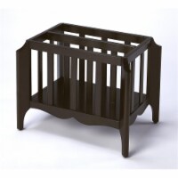 HomeRoots  17 x 21 x 15 in. Dark Brown Magazine Basket