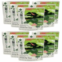 Roasted Green Tea Hojicha Powder Latte Mix with Brown Sugar, Served Hot or Cold, 10 x 0.35oz