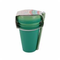 Little Table 17 oz Tumbler with Lid and Straw- Greens