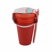Little Table 17 oz Tumbler with Lid and Straw- Reds