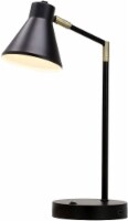ATAYAL OB LED Desk Lamp USB Charging Port, 270° Swivel Arms Soft White Reading Light, Black