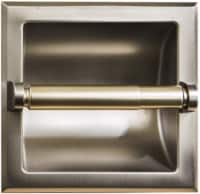 ATAYAL Recessed Toilet Paper Holder, Metal, Easy Installation, Satin Nickel