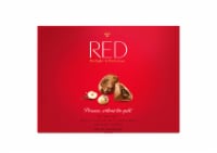 RED Milk Chocolate Pralines with Nut Filling Perspective: Main