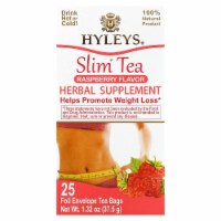 Hyleys Tea Slim Tea Raspberry 25 Foil Envelope Tea Bags - 0.05 oz (1.5 g) Each