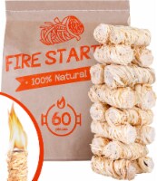 Zorestar 60pc Fire Starters - Charcoal Compatible w/ Solo Stove, etc.