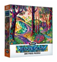 RoseArt® Stained Glass The Long and Winding Road Jigsaw Puzzle Perspective: Main