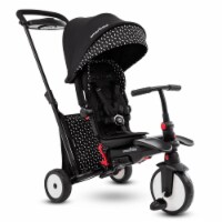 smarTrike 6 in 1 Modular Stroller Tricycle, 1 Handed Steering, Black and White