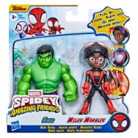Hasbro Disney Junior Marvel Spidey and His Amazing Friends Hero Reveal Miles Morales and Hulk Perspective: Main