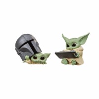 STAR WARS The Child Figures 2.25-Inch-Scale Helmet Peeking; Datapad Tablet Posed Toys 2-Pack