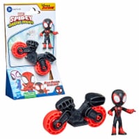 Hasbro Marvel Spidey and His Amazing Friends Miles Morales: Spider-Man with Motorcycle Perspective: Main