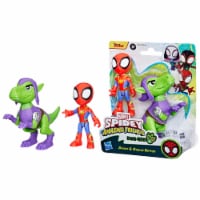 Hasbro Marvel Spidey and His Amazing Friends Dino-Webs Spidey and Goblin Raptor Figures Perspective: Main